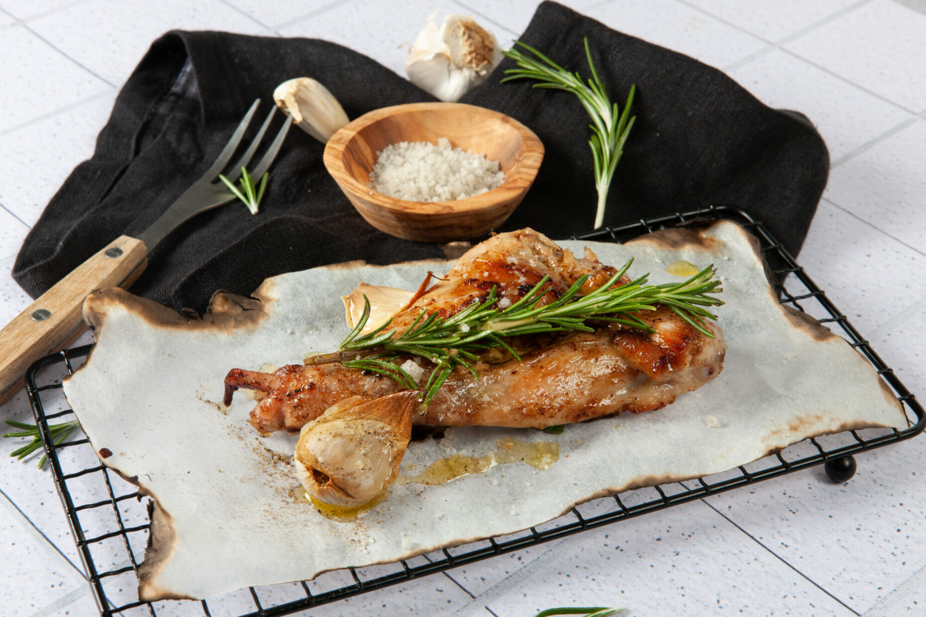 Cuisses de lapin au romarin frais