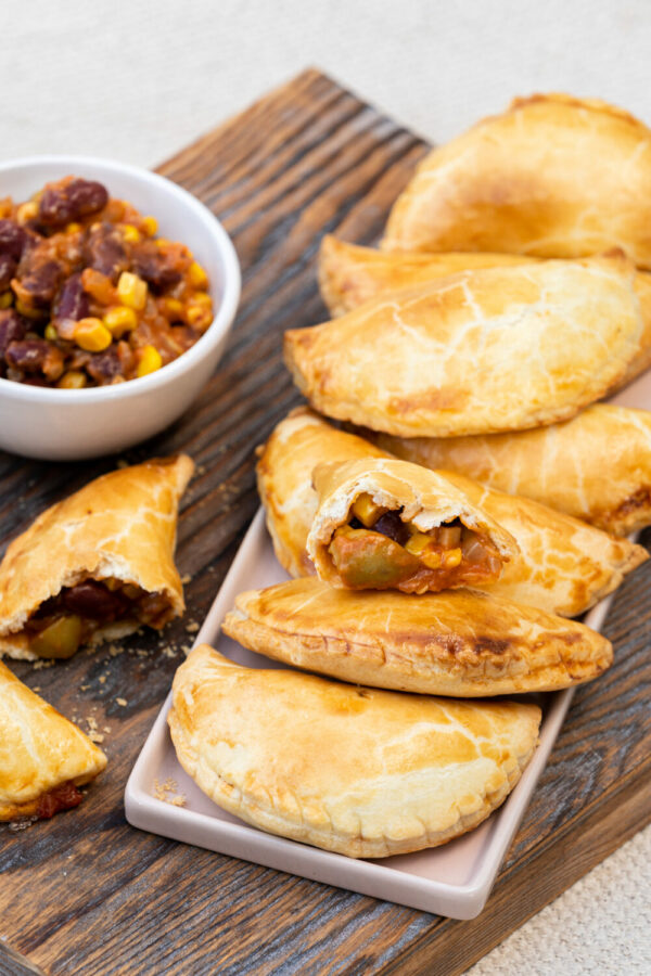 Empanadas aux haricots rouges, thym laurier