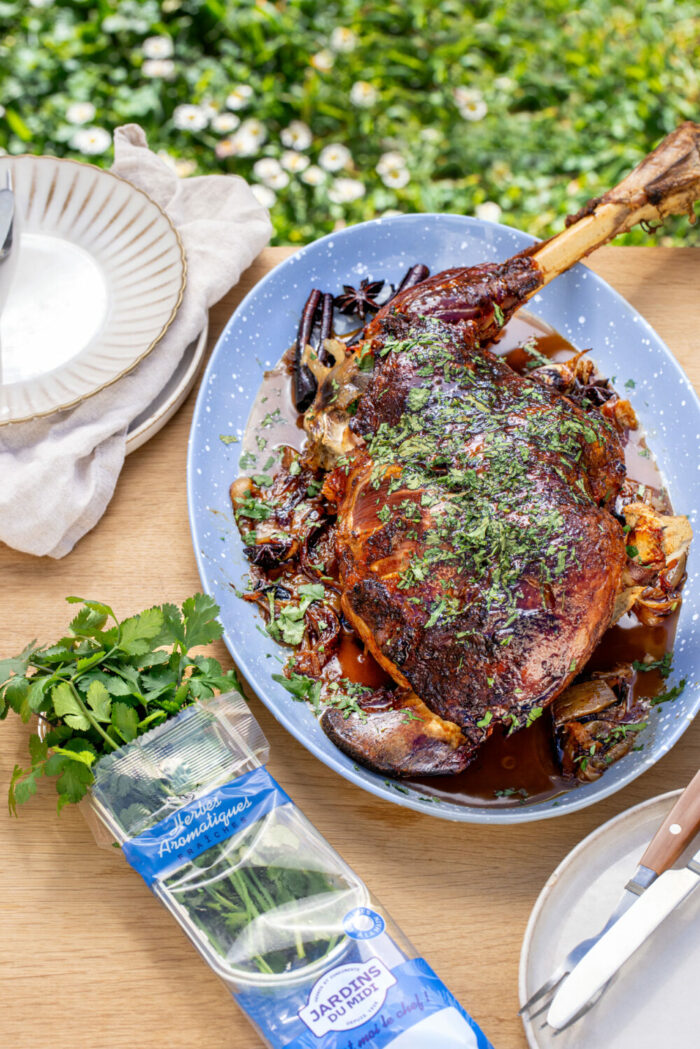 Gigot d’agneau aux épices et coriandre