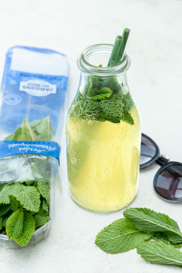 Limonade pétillante menthe et miel